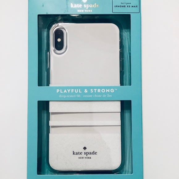 New Kate Spade iPhone XS MAX Case Clear White - Picture 2 of 6